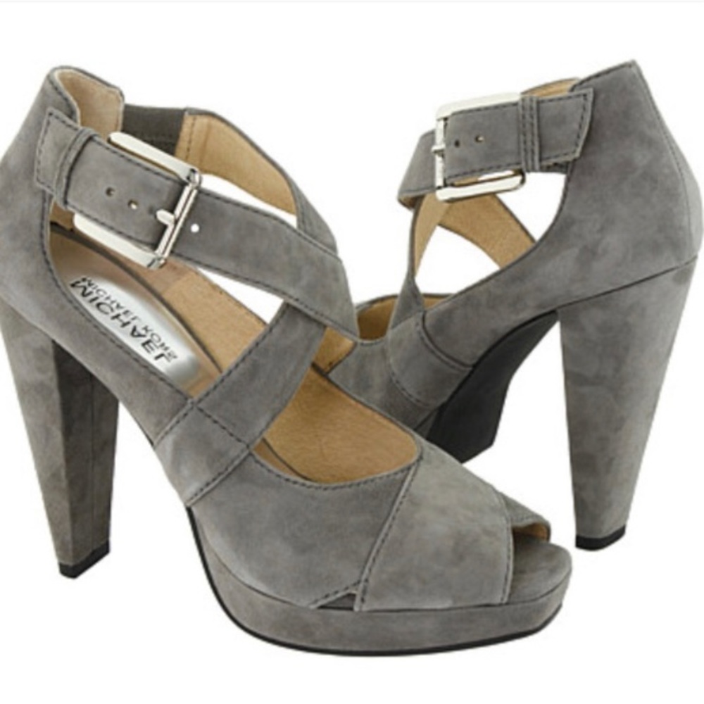 Michael Kors Kincaid Platform Grey Sandals Size 9